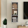 vidaXL TV-Schrank Betongrau 30,5x30x90 cm Holzwerkstoff