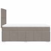 vidaXL Boxspringbett mit Matratze Taupe 80x200 cm Stoff