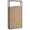 vidaXL Brennholzregal Mattschwarz 110x28x214 cm Stahl