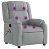 vidaXL Massage-Relaxsessel, hellgrauer Stoff