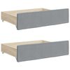 vidaXL Tagesbett Ausziehbar mit Schubladen Hellgrau 90x200 cm Stoff