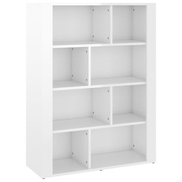 vidaXL Sideboard Hochglanz-Wei&szlig; 80x30x106 cm Holzwerkstoff