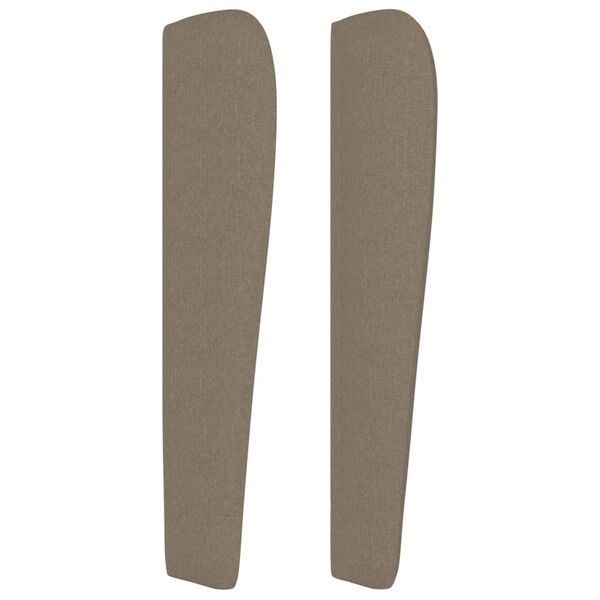 vidaXL Kopfteil mit Ohren Taupe 163x23x118/128 cm Stoff