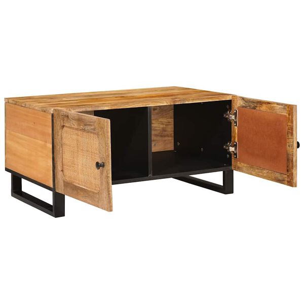 vidaXL Couchtisch Natur 80 x 50 x 40 cm Massivholz Mango