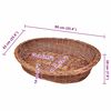 vidaXL Hundebett aus Weide Natur 90 cm