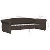 vidaXL Tagesbett mit Matratze USB Dunkelbraun Stoff 90x200 cm