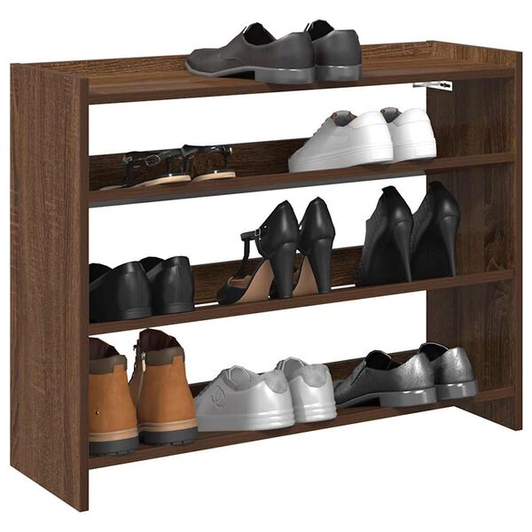 vidaXL Schuhregal Braun Eichen-Optik 80x25x62 cm Holzwerkstoff