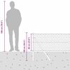 vidaXL Zaunpfosten Grau 50 x 0,6 m (50 mm Gewebe) Stahl und PVC