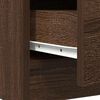 vidaXL Sideboard mit Schubladen Braun Eichen-Optik 71x35x84 cm