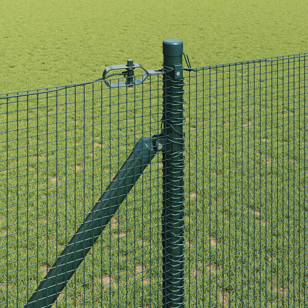 vidaXL Zaunpfosten Gr&uuml;n 50 x 1 m (12 x 12 mm Netz) Stahl und PVC