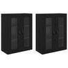 vidaXL Wandschr&auml;nke 2 stk. Schwarz Eichen-Optik 69,5 x 34 x 90 cm