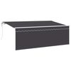 vidaXL Einziehbare Markise Anthrazit 400 x 200 cm Stoff
