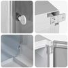 vidaXL Steuerungsschrank Grau 30 x 19,5 x 40 cm ABS Kunststoff