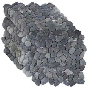 vidaXL Kieselplatten Grau 30 x 30 cm Flusskiesel