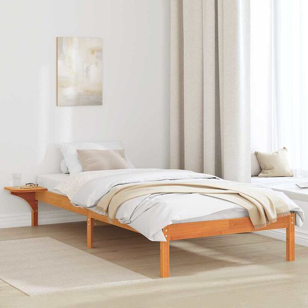 vidaXL Bettrahmen Wachsbraun 80 x 200 cm Massives Kiefernholz