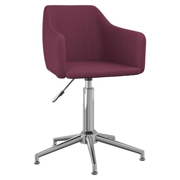 vidaXL Esszimmerst&uuml;hle 6 Stk. Drehbar Lila Stoff