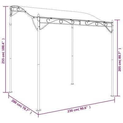 vidaXL Markise Taupe 2x2,3 m 180 g/m² Stoff und Stahl