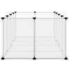 vidaXL Kleintierkäfig Transparent 144x74x46,5 cm PP und Stahl
