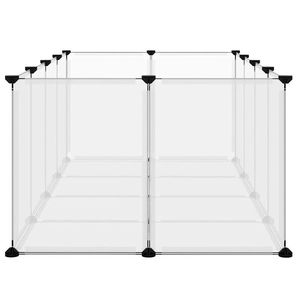 vidaXL Kleintierkäfig Transparent 144x74x46,5 cm PP und Stahl