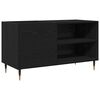 vidaXL Schallplattenschrank Schwarz Eichen-Optik 85 x 38 x 48 cm