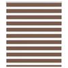 vidaXL Doppelrollo Braun 130x100 cm Stoffbreite 125,9 cm Polyester