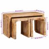 vidaXL Nestingtisch 3 pcs Braun Massivholz Mango