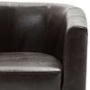 vidaXL Sessel Dunkelbraun Kunstleder