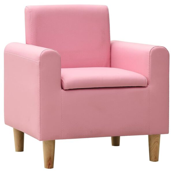 vidaXL Kindersofa Rosa Kunstleder