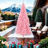 vidaXL Künstlicher Weihnachtsbaum mit Ständer Rosa 210 cm PVC