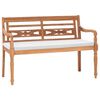 vidaXL Batavia Gartenbank mit Polstern 120 cm Teak
