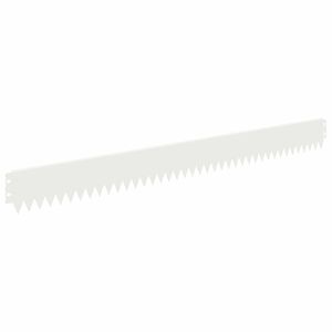 vidaXL Rasenkante 10 stk. 103 x 10 cm Stahl Wei&szlig;