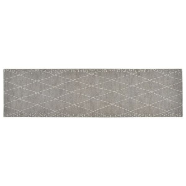 vidaXL K&uuml;chenteppich Waschbar Raute 45x150 cm Samt