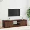 vidaXL TV-Schrank mit LED-Leuchten Braun Eichen-Optik 140x40x36 cm