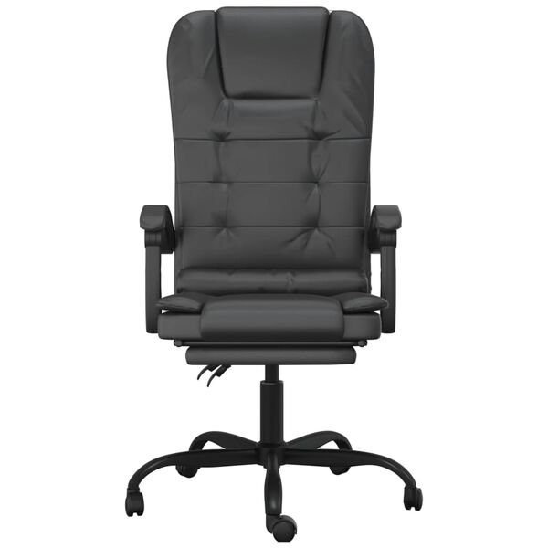 vidaXL B&uuml;rostuhl mit Massagefunktion Schwarz Kunstleder
