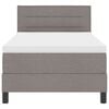vidaXL Boxspringbett mit Matratze mit LED Taupe 100 x 200 cm Stoff