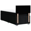 vidaXL Boxspringbett mit Matratze Schwarz 90x200 cm Stoff