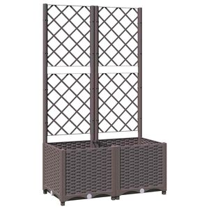 vidaXL Pflanzk&uuml;bel mit Rankgitter Braun 80x40x136 cm PP