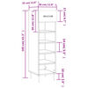 vidaXL Schuhschrank Hochglanz-Wei&szlig; 30x35x105 cm Holzwerkstoff