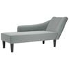 vidaXL Chaiselongue mit Rechter Armlehne Hellgrau Stoff