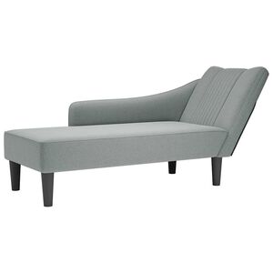 vidaXL Chaiselongue mit Rechter Armlehne Hellgrau Stoff