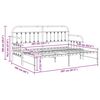 vidaXL Tagesbettrahmen Schwarz 80 x 200 cm Pulverbeschichteter Stahl
