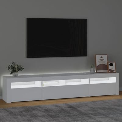 vidaXL TV-Schrank mit LED-Leuchten Weiß 210x35x40 cm