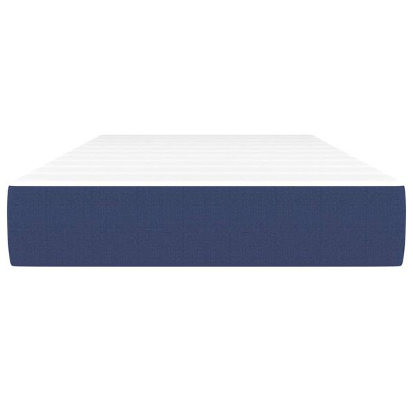 vidaXL Taschenfederkernmatratze Mittel Blau 100x200x20 cm Stoff