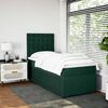 vidaXL Boxspringbett mit Matratze Dunkelgr&uuml;n 90x200 cm Samt