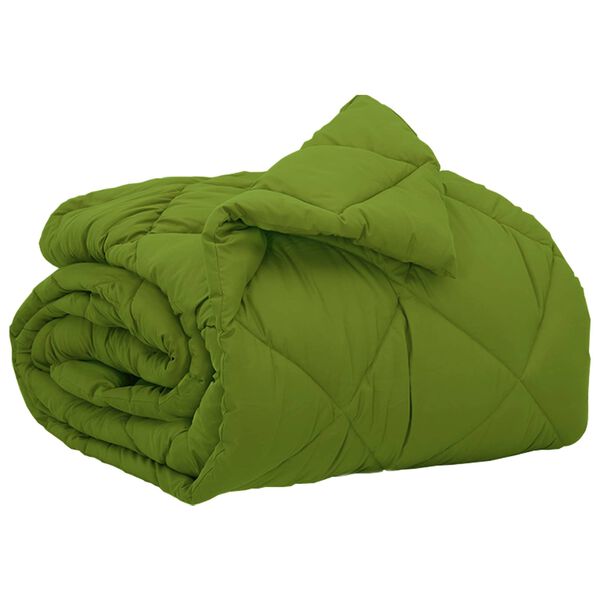 vidaXL Ganzjahresbettdecke Gr&uuml;n 200 x 135 cm Mikrofaser