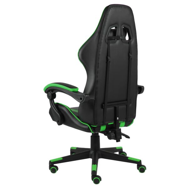 vidaXL Gaming-Stuhl Schwarz und Gr&uuml;n Kunstleder