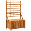 vidaXL Aufbewahrungstruhe mit Rankgitter 99x55x160cm Massivholz Akazie