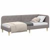 vidaXL Eckbettgestell mit Kopfteil Taupe 80 x 200 cm Stoff