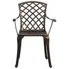 vidaXL 3-tlg. Bistro-Set Bronzen Aluminiumguss
