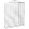 vidaXL Gabionen mit Hochbogen 8 Stk. 200x50x220/240cm Verzinktes Eisen